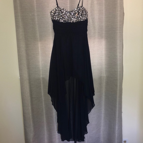 B. Darlin Navy Blue Evening Gown - Picture 2 of 7